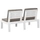 preview thumbnail 4 of 4, vidaXL Patio Lounge Bench with Cushion Plastic White