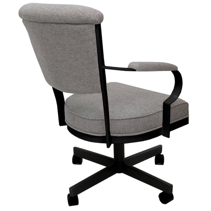 Miami Swivel Metal Caster Chair on Reading Base - 18" High Seat