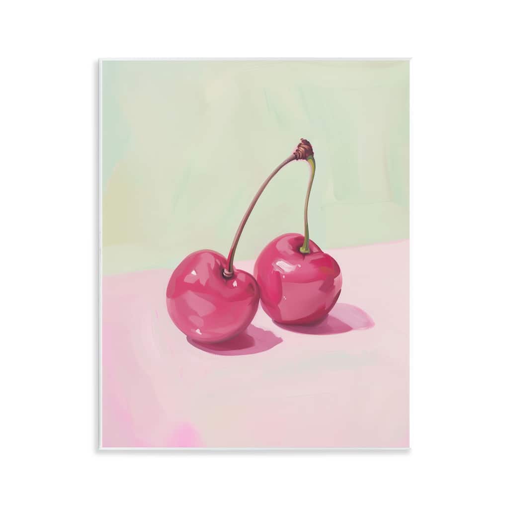 Stupell Luminous Cherries Still Life Wall Plaque Art Design By Arlington Prints