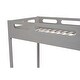 preview thumbnail 8 of 9, Gray Twin over Full Solid Wood Bunk Bed with Built-in Ladder