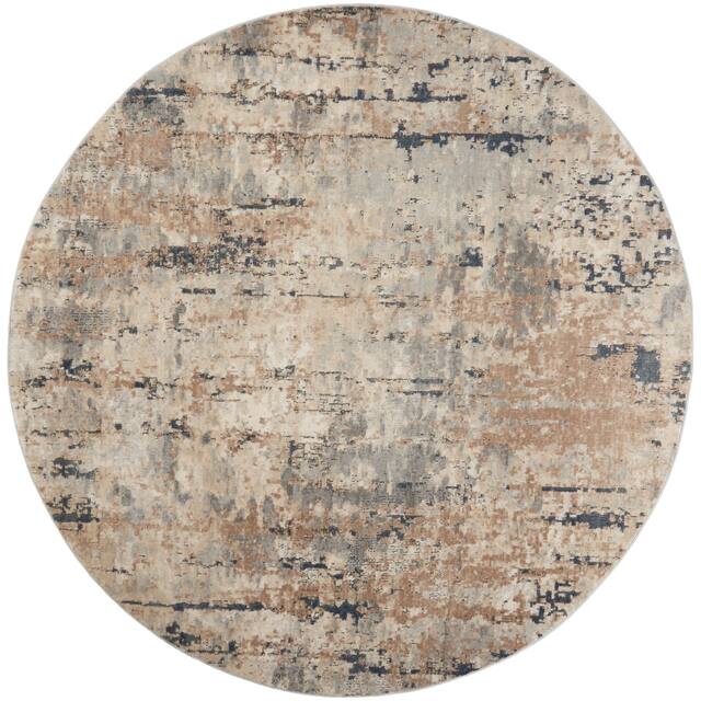 Nourison Concerto Modern Abstract Distressed Grey/Beige Area Rug