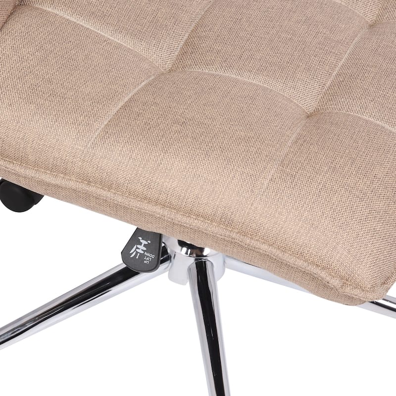 Porthos Home Lada Adjustable Swivel Office Chair, Linen Upholstery