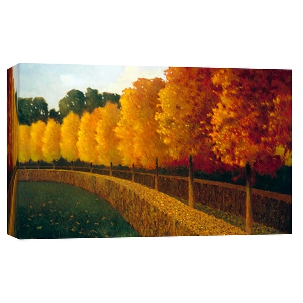 PTM Images 9-102021 PTM Canvas Collection 8" x 10" - "Linden Trees in Autumn" Giclee Forests Art Print on Canvas
