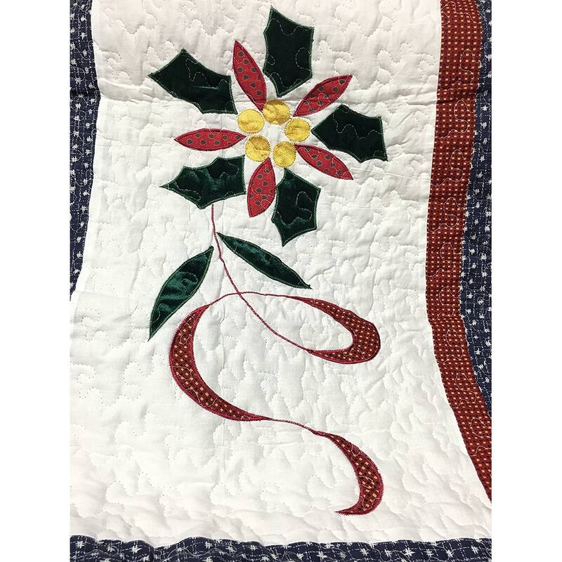 Vintage Christmas Quilted Throw Blanket