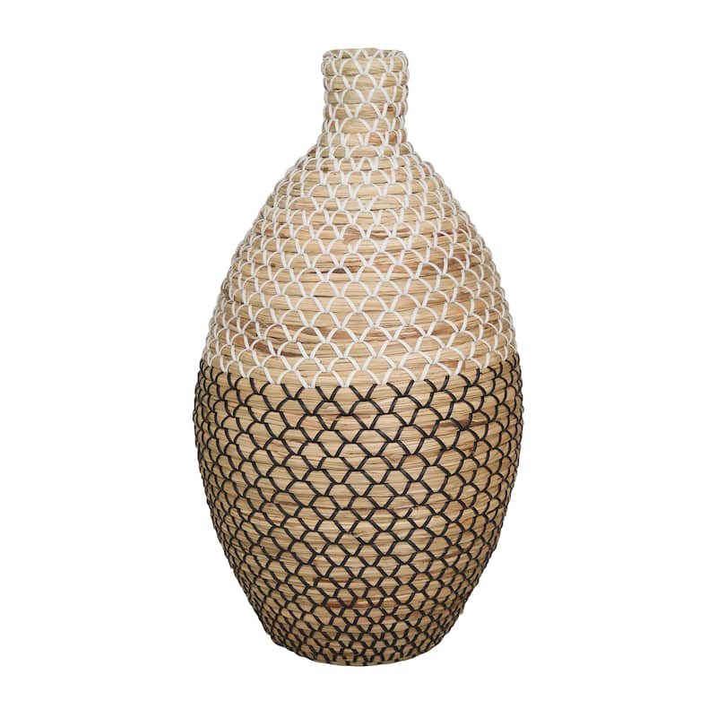 Brown Seagrass Handmade Tall Woven Floor Decorative Vase