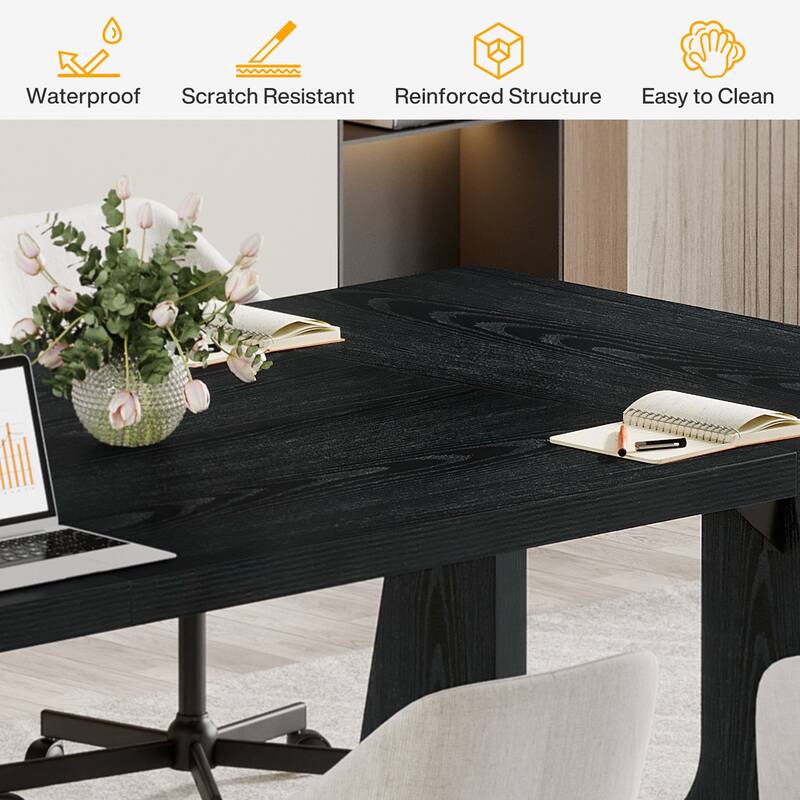 Wood Conference Table Oka Rectangular Office Meeting Room Desk