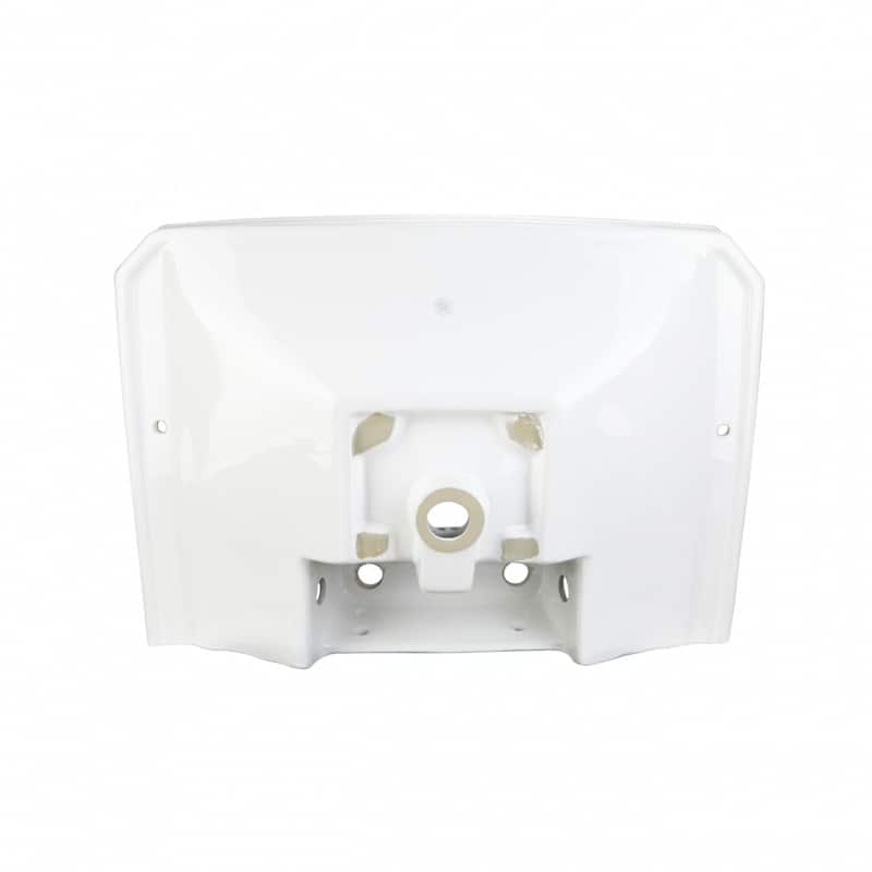 White Pedestal Sink 32" Porcelain with Widespread Faucet Holes and Overflow Renovators Supply