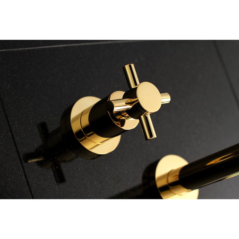Kingston Brass Concord 3-Hole Wall Mount Roman Tub Faucet