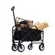 preview thumbnail 5 of 62, Foldable Wagon Cart with Strapping System, Utility Wagon Cart for Camping Shopping Sports Gardeing Fishing All-Terrain Wheels