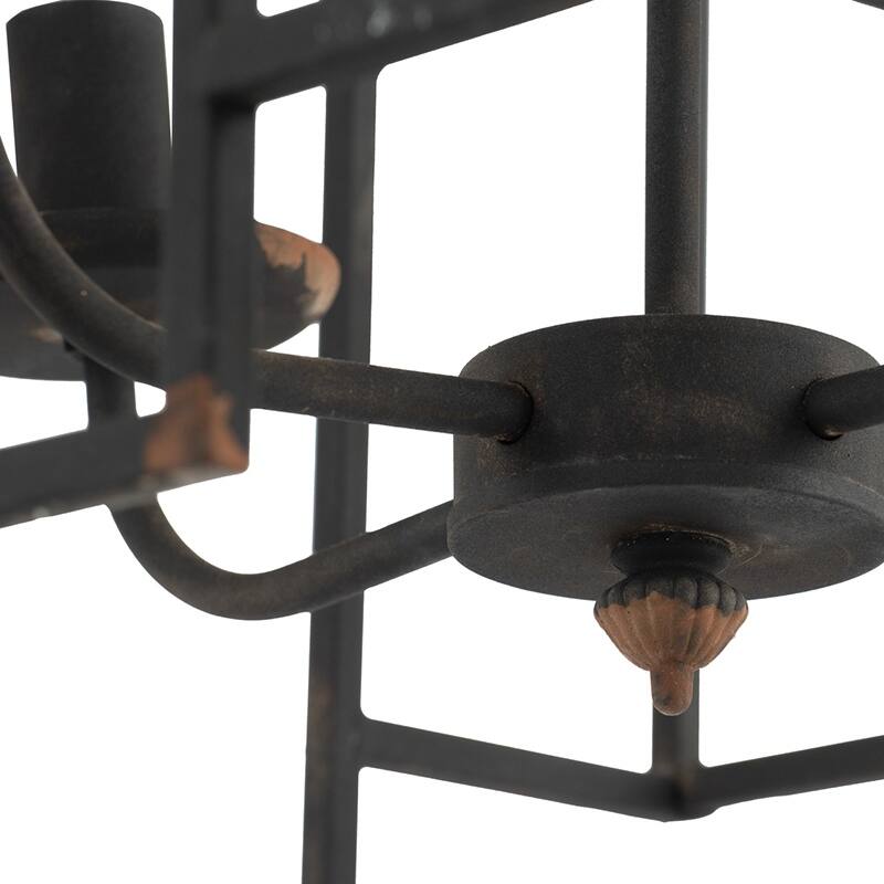 17.3x17.3x28.7" Malin Entry 4-Light Chandelier, Hanging Light Fixture, Bulb Not Included