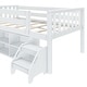 preview thumbnail 5 of 20, Max and Lily Twin Solid Wood Soren Ultra Low Loft Bed with Bookcase