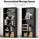 preview thumbnail 9 of 13, Industrial 6-Shelf Bookcase, 63" Tall Open Bookshelf, Rust