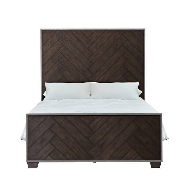 Shop Delacora Hm D192 Br K2 Edinburg King Wood Panel Platform Bed