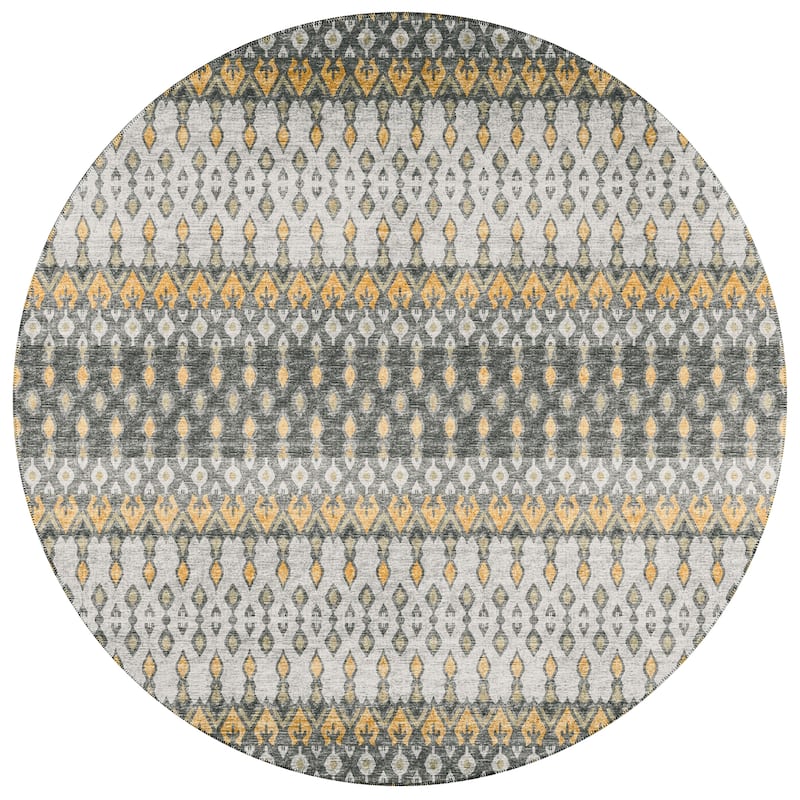 Machine Washable Indoor/ Outdoor Addison Bravado Geometric Ikat Rug
