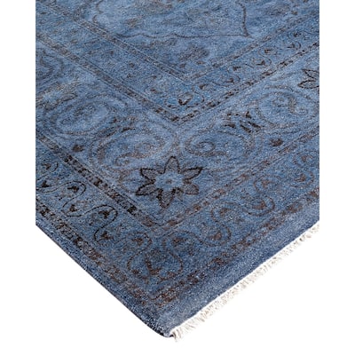 Fine Vibrance, One-of-a-Kind Hand-Knotted Area Rug - Gray, 6' 2" x 8' 10" - 6' 2" x 8' 10"