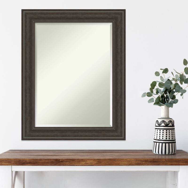 Beveled Wall Mirror - Shipwreck Black Frame