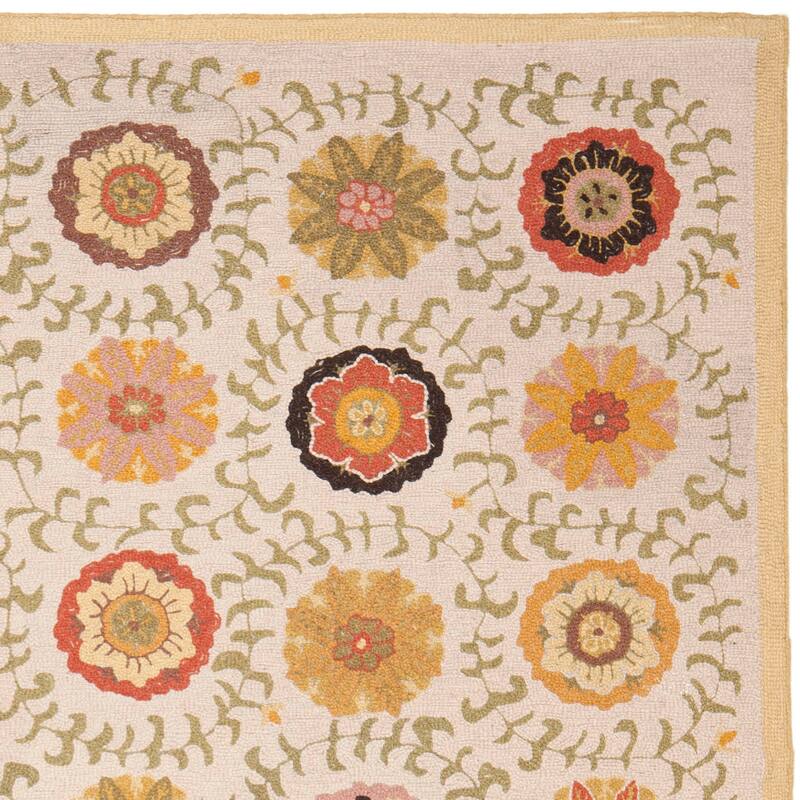 SAFAVIEH Handmade Blossom Euna Modern Floral Wool Rug