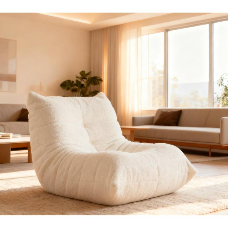 Button-Tufted Accent Chair Bean Bag Chair / Living Room Lazy Sofa Lounge Chair Reading Chair