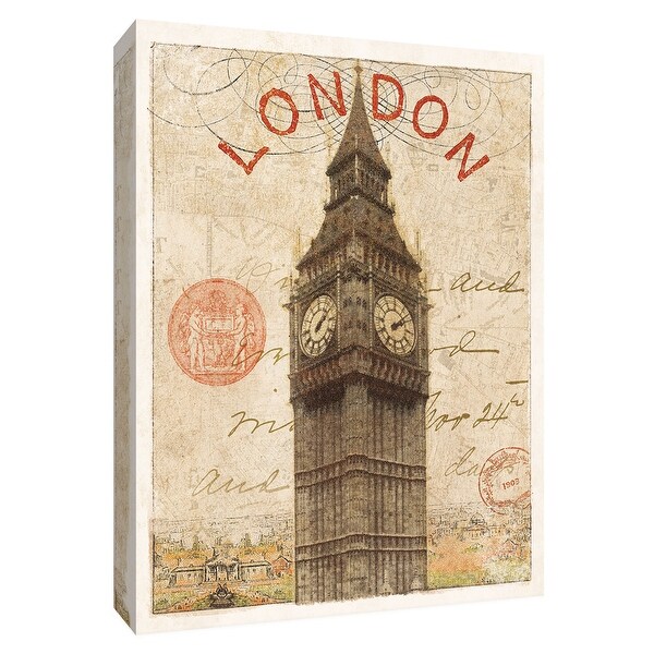 PTM Images 9-154842 PTM Canvas Collection 10" x 8" - "Letter from London" Giclee Big Ben Art Print on Canvas