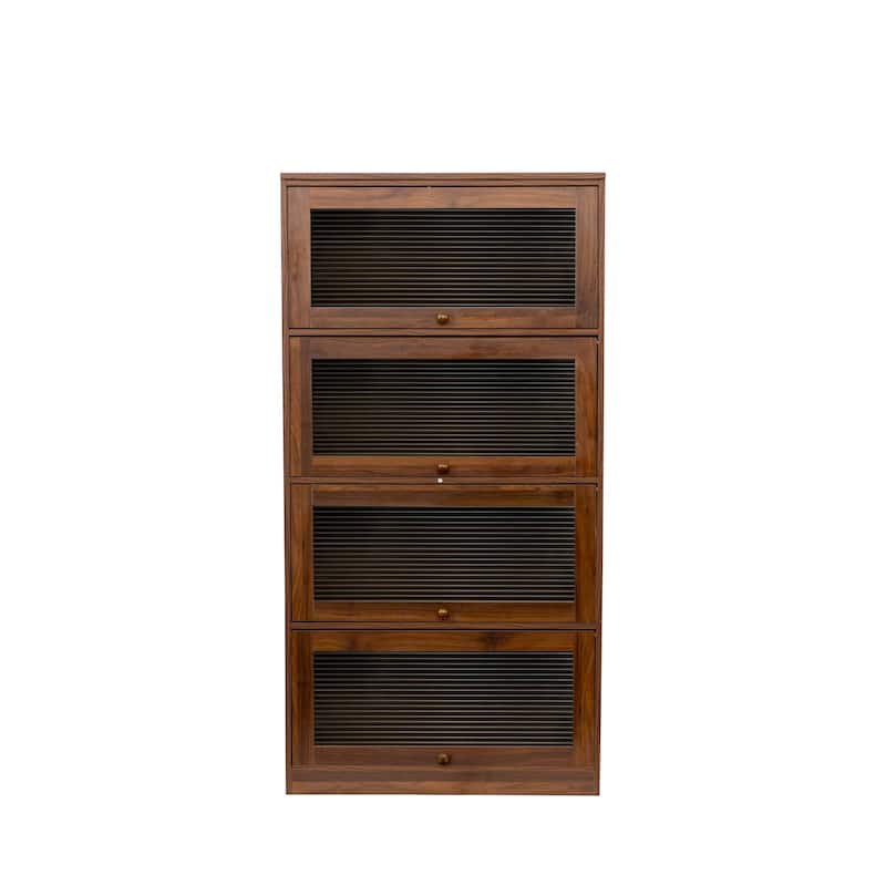 Bookcase Closed Back Glass Doors Office Storage Cabinet Floor-to-Ceiling Low Cabinet Bookcase Against Wall Dustproof Bookshelf