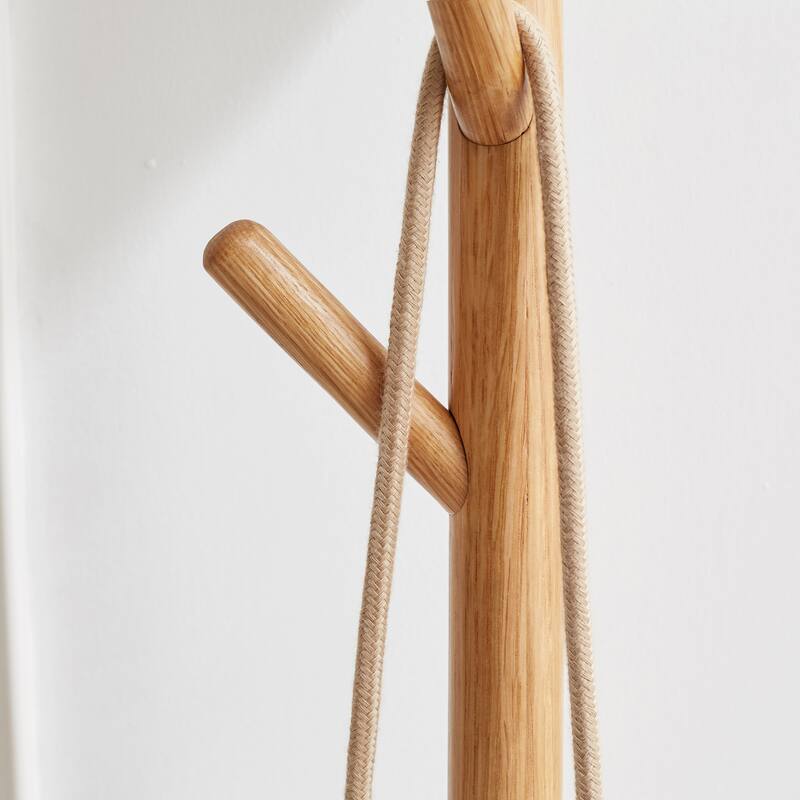 Solid Wood Shoe Stool With Cloth Hanger