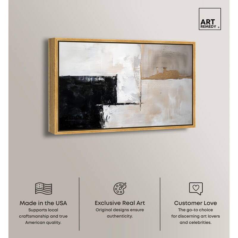 Black Dust and White Ash II Canvas by Art Remedy