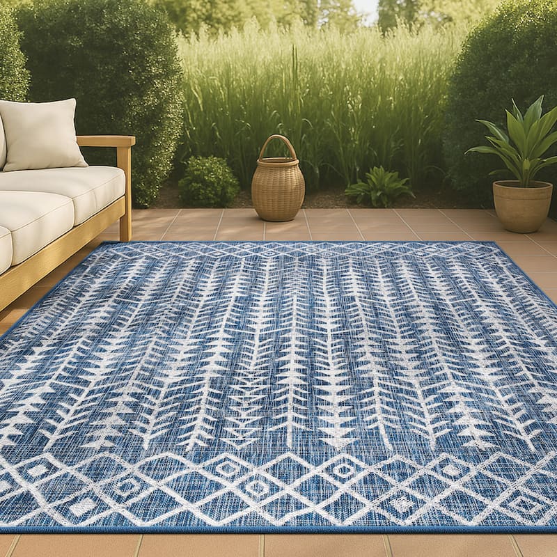 JONATHAN Y Sukie Bohemian Geometric Indoor/Outdoor Area Rug