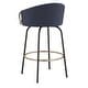 preview thumbnail 17 of 19, Set of 2 Contemporary Velvet & Metal 26" Counter Stool