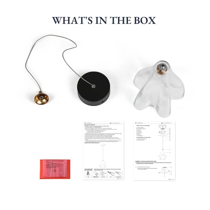 Modern LED 1-Light Pendant Light for Kitchen Island Dining Room - Clear - 7.5" Dia. x 10.2" H