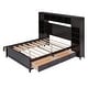 preview thumbnail 20 of 22, Full Size Wooden Bed With All-in-One Cabinet and Shelf