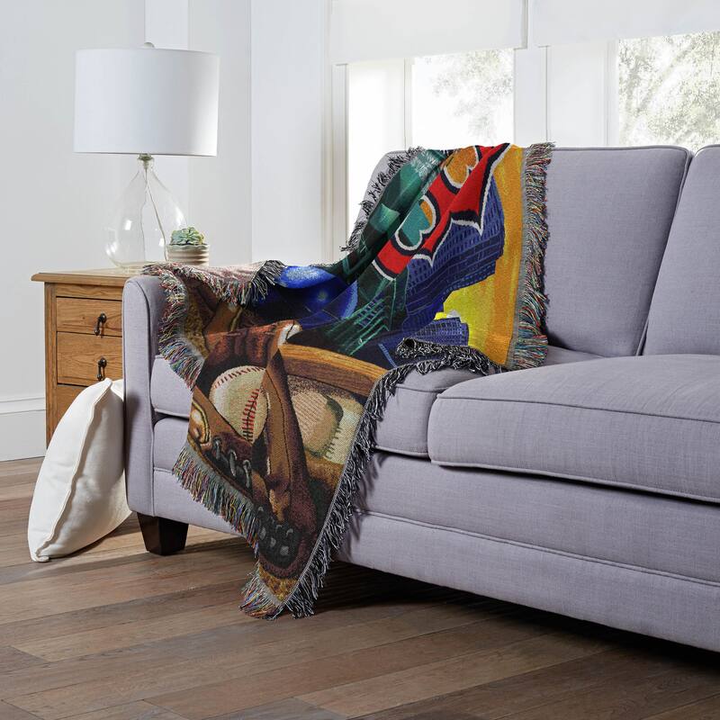 MLB Woven Tapestry Throw Blanket