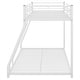 preview thumbnail 7 of 9, Twin over Full Metal Bunk Bed with Sloping Stairs, Modern Design in White, Space-Saving and Easy to Assemble for Bedrooms