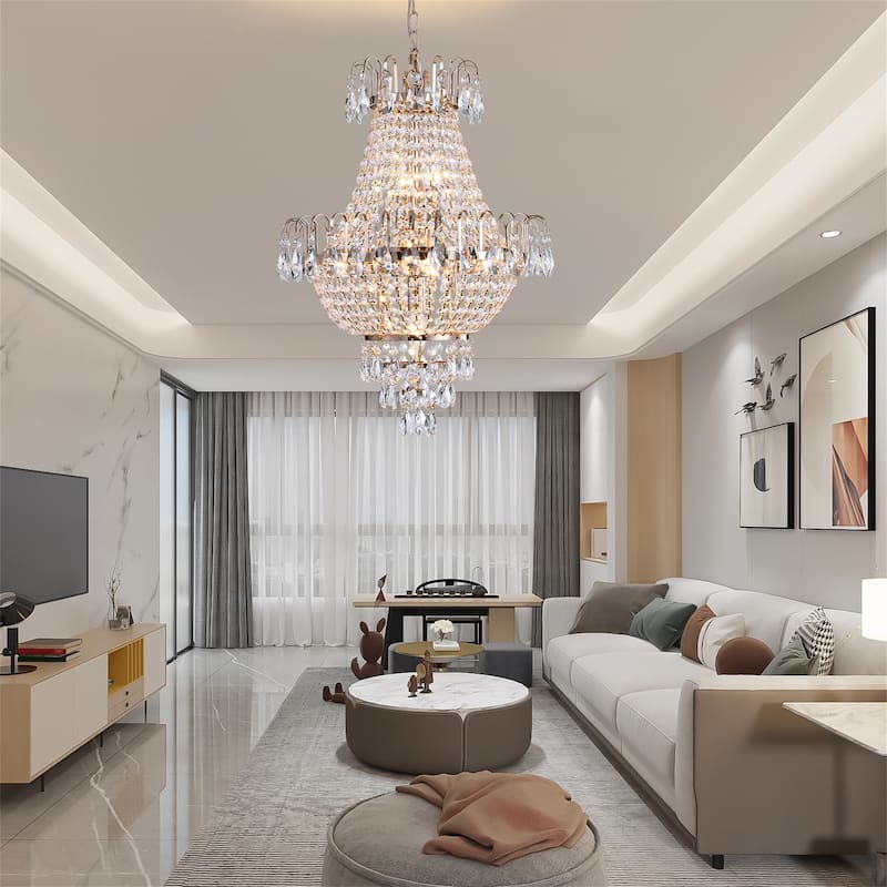 Gold Crystal Chandelier - Gold