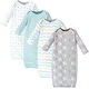 preview thumbnail 2 of 1, Luvable Friends Baby Snap Cotton Sleep and Play 3pk, Owl Preemie-Newborn - Basic Elephant
