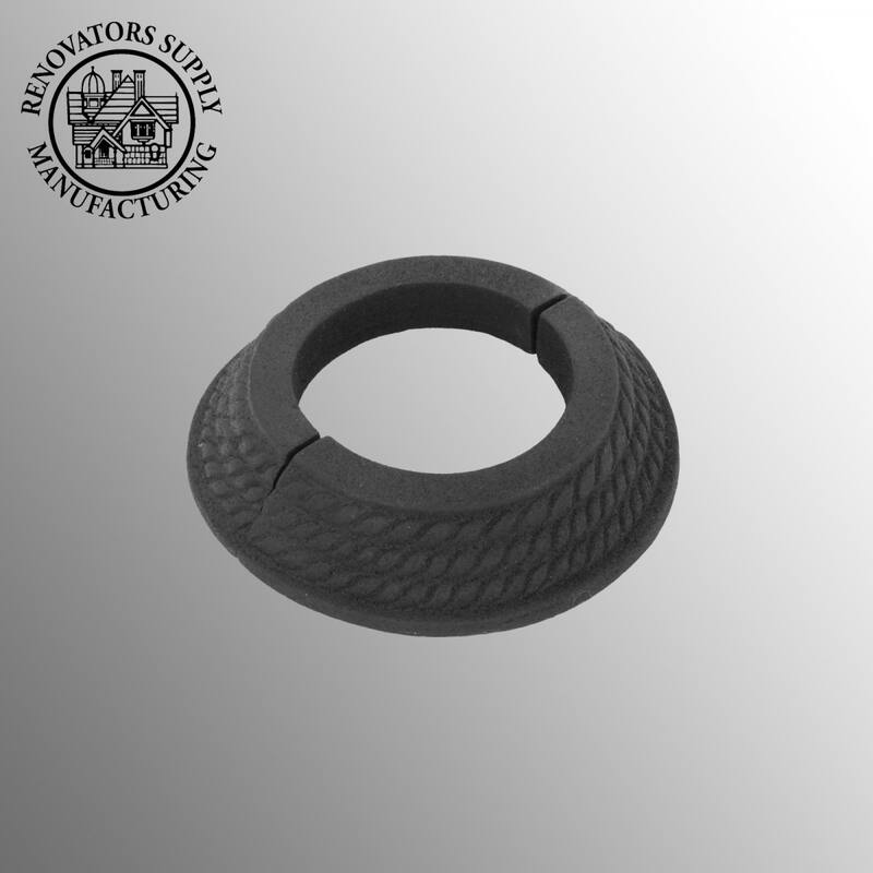 Aluminum Escutcheon Plate 3.13" OD Lacquered Black Finish Escutcheon 1.25" IPS Radiator Flange Renovators Supply