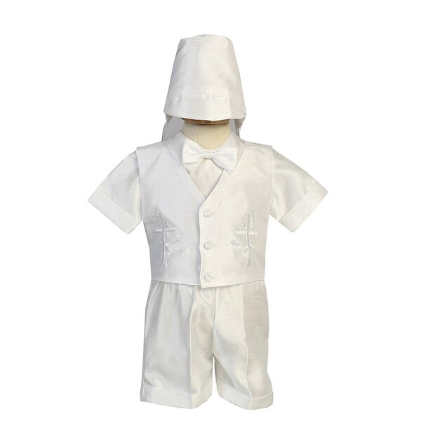 baby boy christening shorts outfit