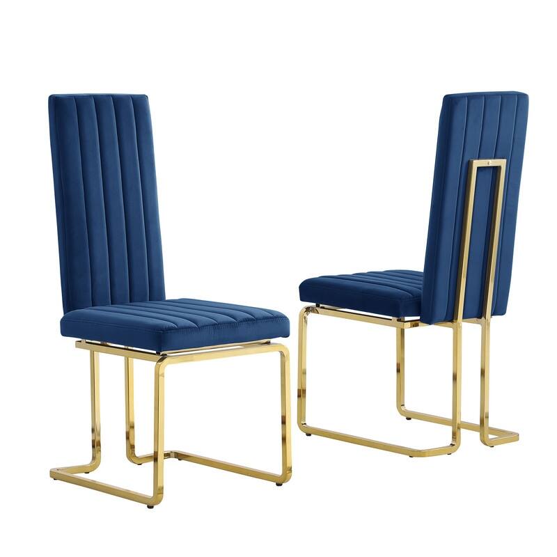 Best Quality Furniture Velvet Side Chairs **Set of 2**