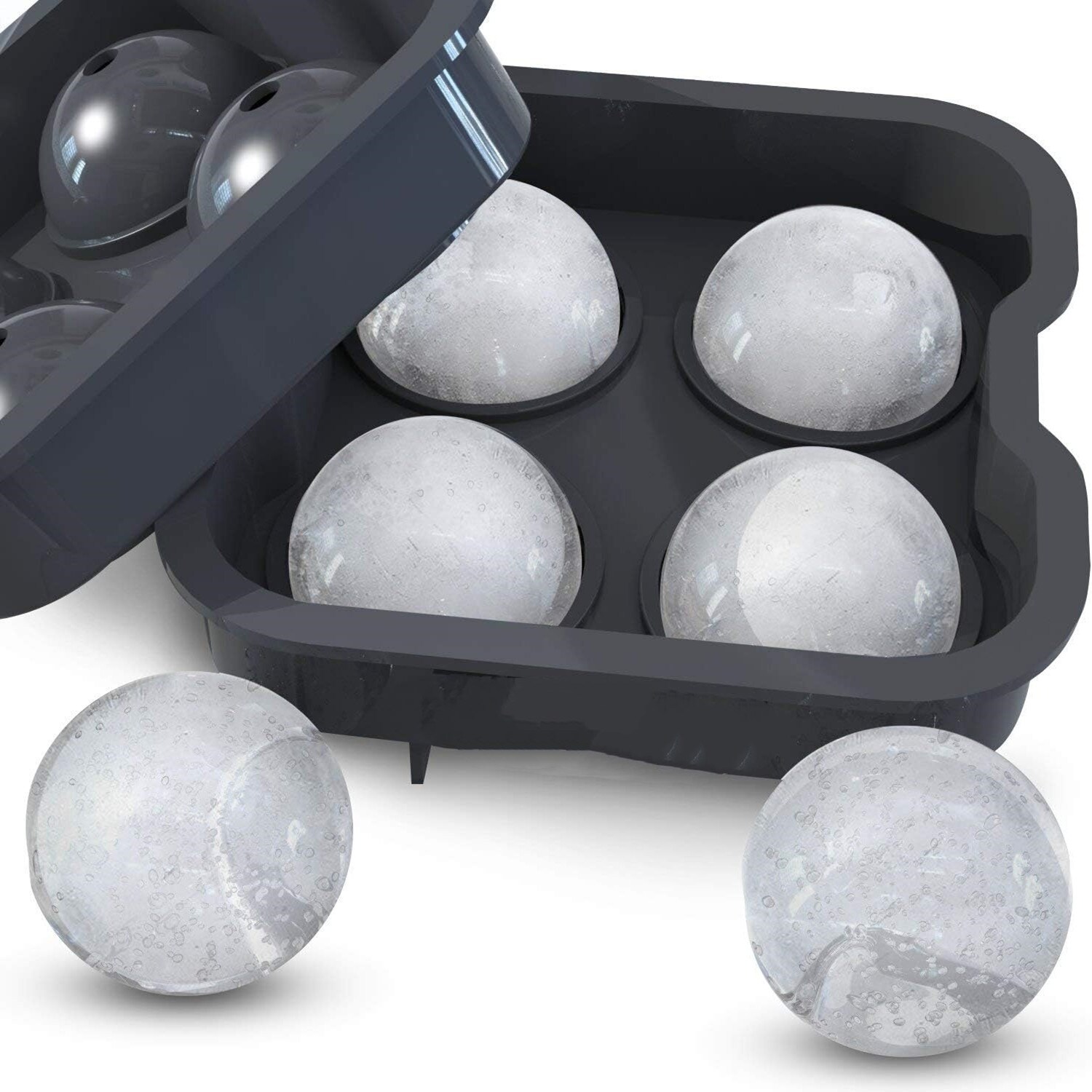 Silicone Ice Ball Maker Mold With 4 X 4.5cm Ball