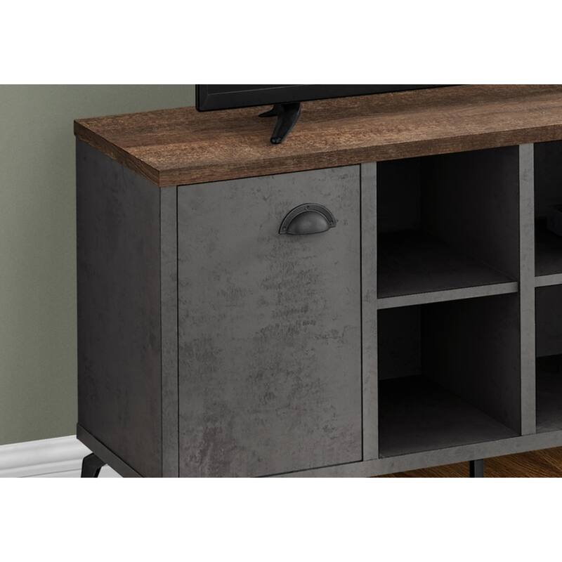 Modern 48" TV Stand, Industrial Media Console with Storage, Adjustable Shelves, and Cable Management