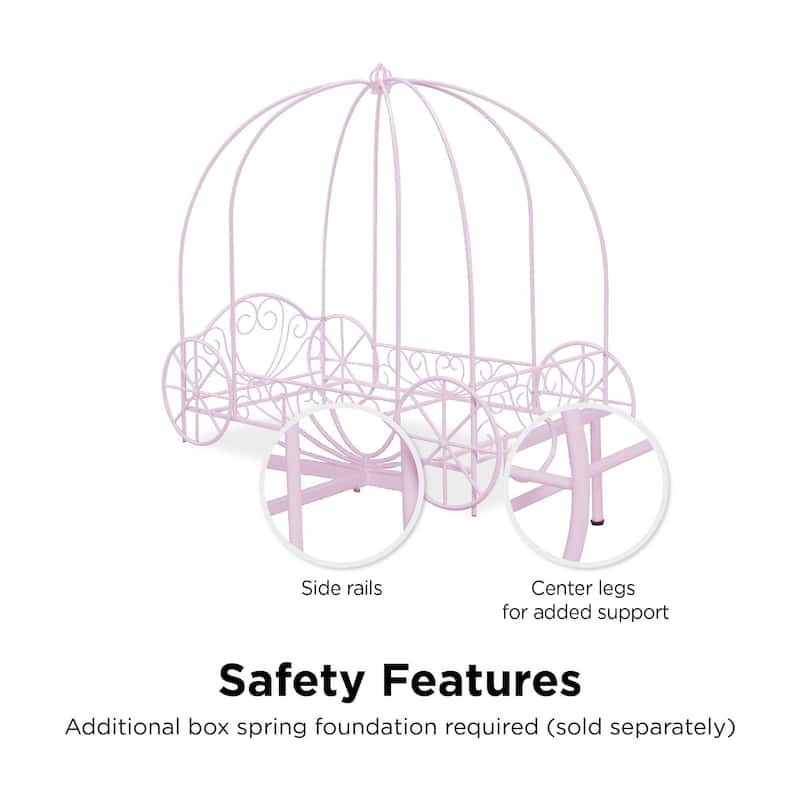 DHP Lilac Metal Twin Carriage Bed