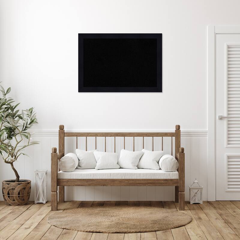 Shiplap Wood Framed Black Corkboard Bulletin Board