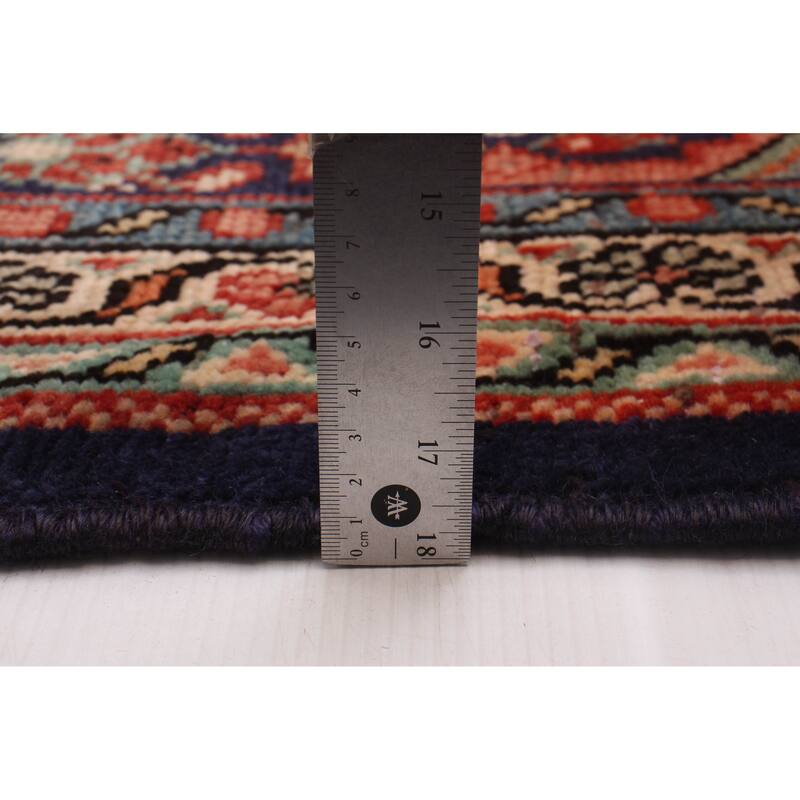 ECARPETGALLERY Hand-knotted Andelz Navy Wool Rug - 3'5 x 10'5