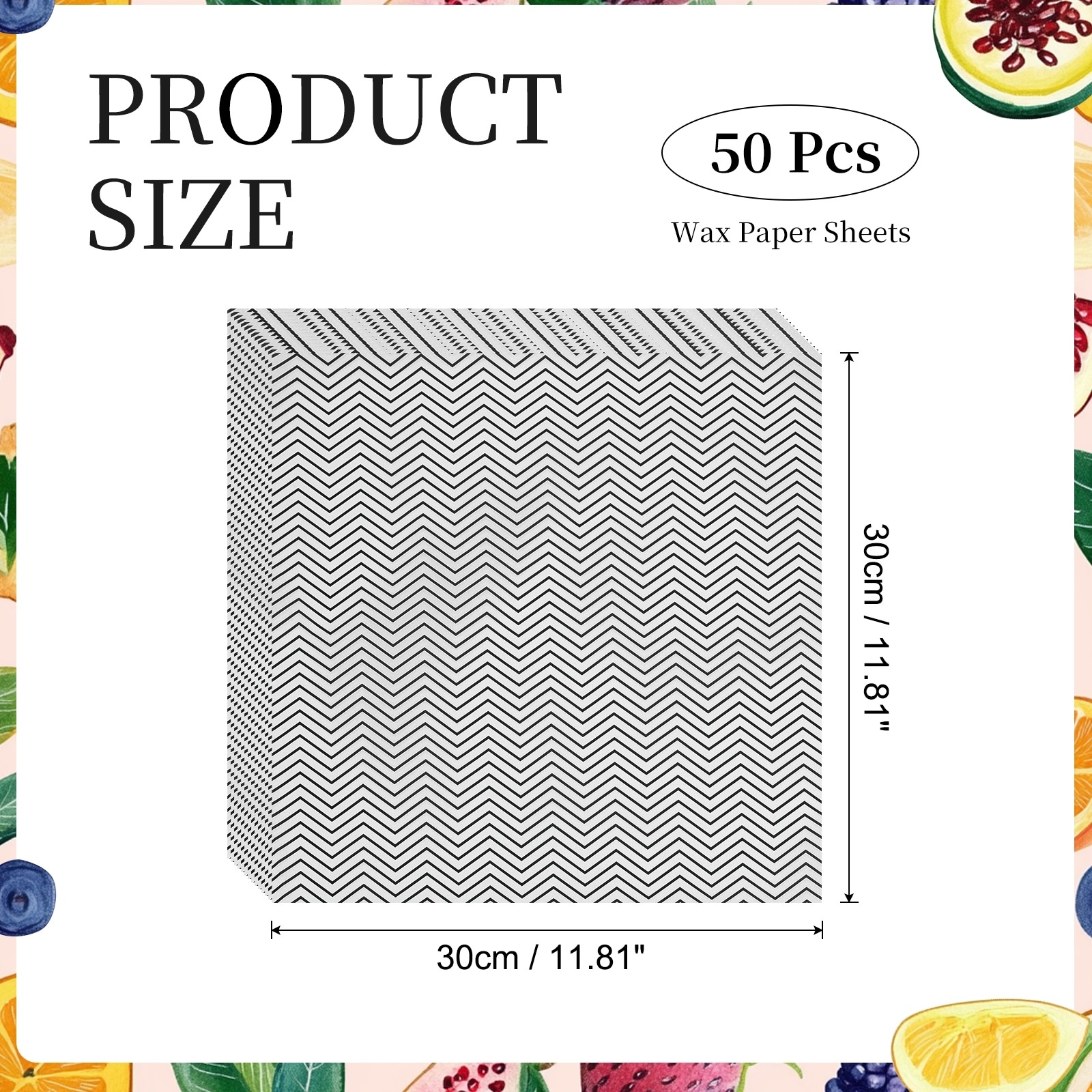 Wax Paper Sheets for Food, Greaseproof Wrapping Paper Sheets, Wavy Stripes Food Basket Liners for Sandwich