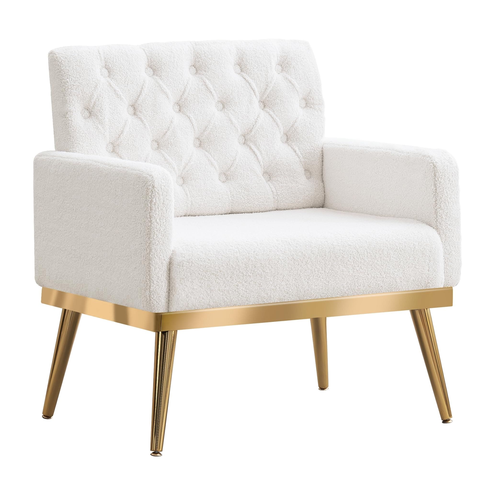 Arlo white faux sherpa accent chair sales