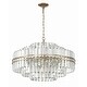 preview thumbnail 3 of 5, Hayes 16 Light Aged Brass Chandelier - 28"W x 20.5"H x 28"D