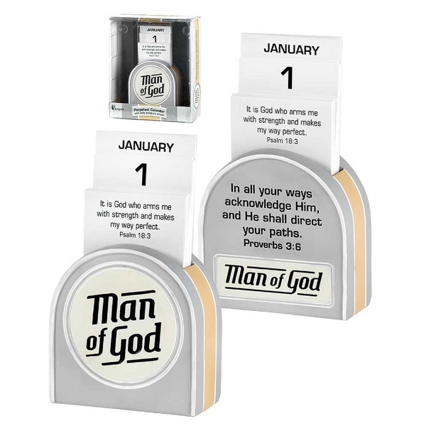 2.75” “Man of God In All Your Ways Acknowledge Him” Perpetual Interactive Calendar - N/A