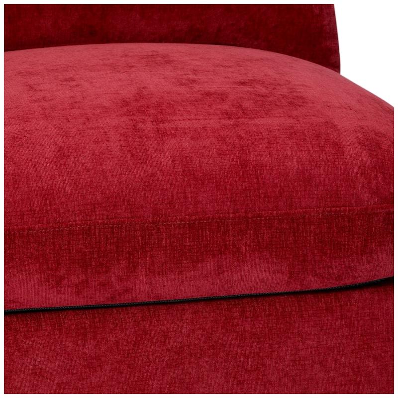 Lucca Chenille Upholstered Single Sofa Chair with Ottoman