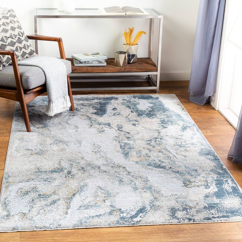 Artistic Weavers Aeriala Modern Area Rug - 2' 7" x 7' 3" - Ocean