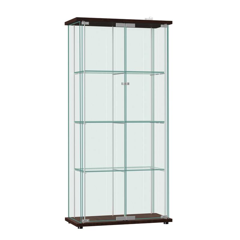 Tempered Glass Bookshelf Curio Display On Sale Bed Bath