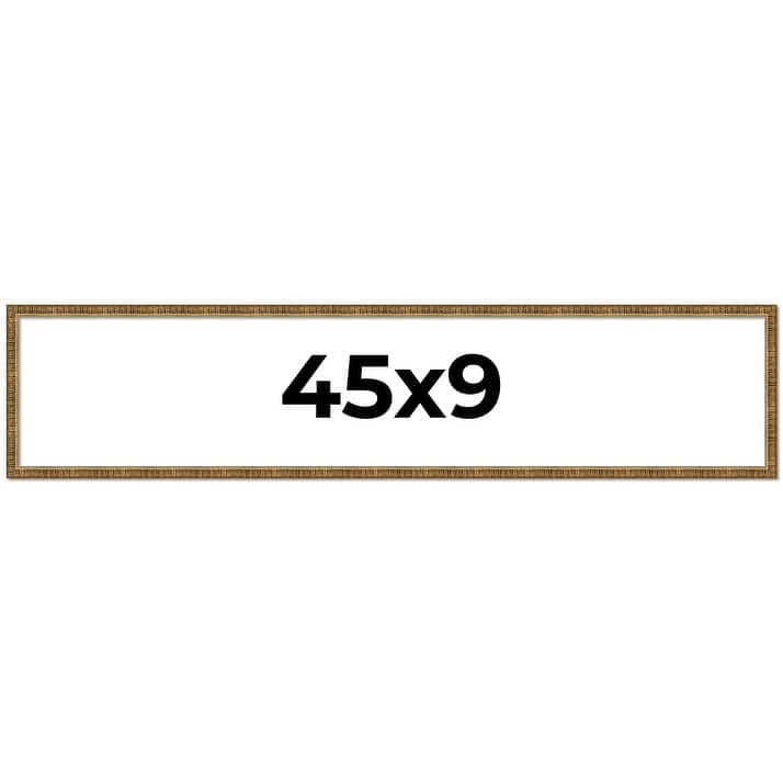 45x9 Frame Gold Solid Wood Picture Frame - Complete Modern Photo Frame